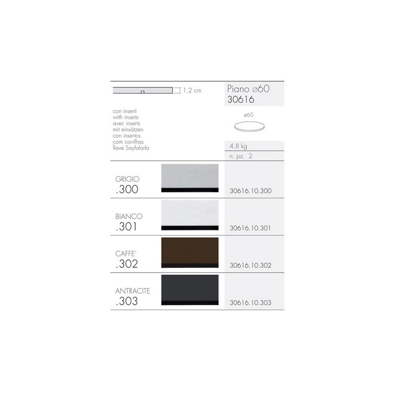 3060710301 Nardi piano laminato - immagine 1